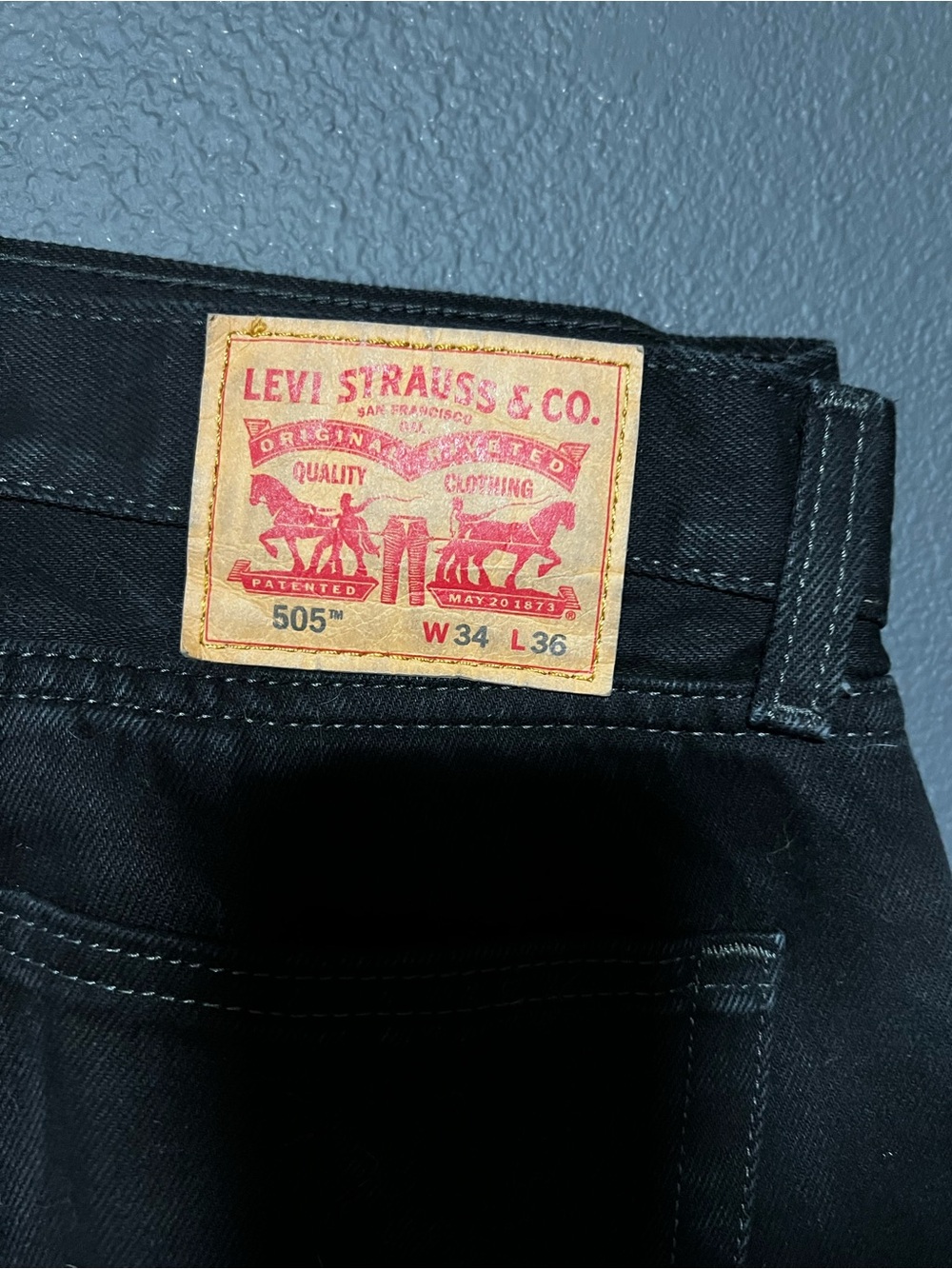Levi's 505 Straight Men’s Jeans in Black 34 x 36
